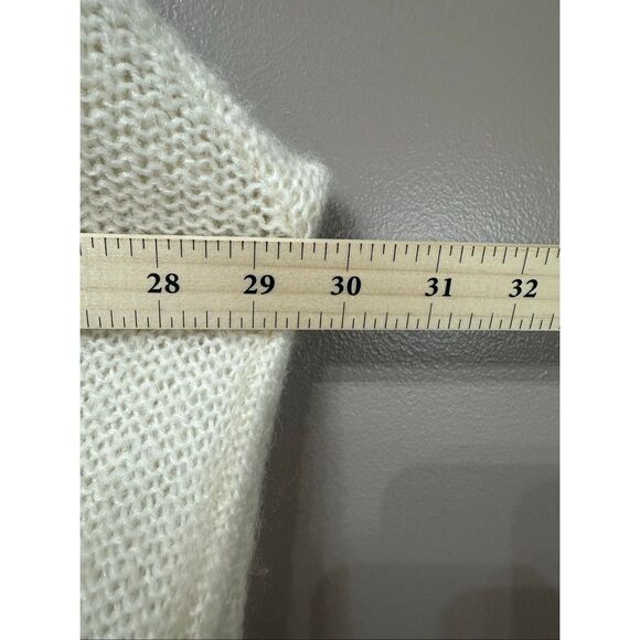 Vintage Blushe by Spiegel Mohair Blend Duster Cardigan Cream Sweater Women's 3XL - Picture 7 of 8